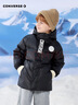 匡威（Converse）兒童裝25年柔軟舒適面包服保暖上衣男女童短款加厚連帽羽絨服 正黑色 160 充絨量約201g 【建議身高158-170cm】 曬單實(shí)拍圖