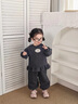 班喜迪女童套裝春裝2026新款寶寶衛衣褲子時(shí)髦洋氣兒童春秋裝衣服小童裝 韓灰 90 曬單實(shí)拍圖