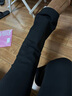 SIINSIIN【專(zhuān)享】喇叭褲女加絨24年鯊魚(yú)褲黑色微喇瑜伽褲 【中暖常規款】顯瘦黑 （8℃-15℃） M (100-120斤) 曬單實(shí)拍圖