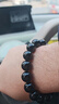峨眉山黑曜石手串海藍寶手串水晶轉運珠補水情侶手鏈送對象春節禮物 曬單實(shí)拍圖