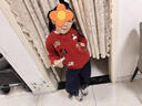 G.duck2026新款兒童加厚毛衣拜年服紅色新年秋冬卡通女童針織開(kāi)衫外套潮 熱售安哥拉紅色 120 cm 曬單實(shí)拍圖