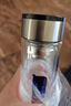 富光雙層玻璃杯 車(chē)載一鍵開(kāi)蓋泡茶杯高硼硅茶水分離 辦公商務(wù)水杯子男 曬單實(shí)拍圖