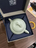 周澤堂 【新年禮物】天青汝窯茶壺 景德鎮高檔陶瓷茶水分離功夫泡茶壺 祥云如意壺 260ml 曬單實(shí)拍圖
