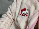 野獸派家居（tbh）三麗鷗Hello Kitty法蘭絨家居服套裝冬季可外穿睡衣女 Hello Kitty法蘭絨家居服 奶白條紋 S 曬單實(shí)拍圖