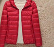中青年輕薄羽絨棉服女短款秋冬季新款立領(lǐng)內搭輕便薄款外套上衣裝 酒紅色 808 4XL 建議130-150斤 曬單實(shí)拍圖