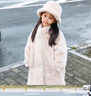 G.duck小黃鴨女童中長(cháng)款皮毛一體大衣女孩皮草毛毛外套兒童秋冬款寶寶洋 奶油杏 130 曬單實(shí)拍圖
