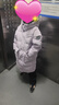 雪中飛（SNOWFLYING）兒童羽絨服男童女童冬季新款御寒加厚中大童長(cháng)款羽絨服灰粉紫150 曬單實(shí)拍圖