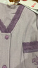 芬騰睡衣女春季新品云柔棉感柔軟蕾絲V領(lǐng)開(kāi)衫長(cháng)袖女士家居服 曬單實(shí)拍圖