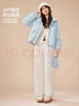 IEF/愛(ài)依服2025冬季新款韓版甜美減齡少女風(fēng)保暖短款百搭羽絨外套 淺藍 M 曬單實(shí)拍圖