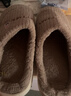 小熊兔子卡通棉拖鞋家用室內厚底保暖防滑毛毛拖鞋踩屎感棉拖鞋女 咖色 42-43 【平時(shí)適合41-42】 曬單實(shí)拍圖
