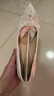 ZHR高跟鞋女仙女風(fēng)尖頭細跟女鞋訂婚新娘鞋法式水晶單鞋女IG03白銀36 曬單實(shí)拍圖
