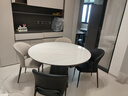 意式極簡(jiǎn)旋轉可伸縮巖板餐桌椅組合家用小戶(hù)型方圓兩用現代餐臺 1.3米旋轉伸縮餐桌+4餐椅 曬單實(shí)拍圖