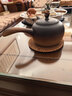 金鑲玉粗陶煮水壺家用陶瓷茶壺煮茶壺可明火電陶爐可用功夫茶具800cc 祥云側把陶瓷煮水壺 曬單實(shí)拍圖