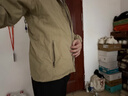 西域駱駝（VANCAMEL）夾克男士春秋季戶(hù)外運動(dòng)立領(lǐng)上衣寬松長(cháng)袖外套 卡其色  L 曬單實(shí)拍圖