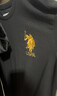 U.S. POLO ASSN.衛衣男秋季圓領(lǐng)潮流寬松長(cháng)袖T恤男士休閑上衣男裝 黑色 L  曬單實(shí)拍圖