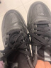 阿迪達斯（adidas）男女鞋板鞋冬季皮面防潑水百搭運動(dòng)休閑鞋 碳黑 42.5 曬單實(shí)拍圖