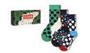 Happy Socks【新品】Happy Socks兒童圣誕襪子秋冬ins潮牌圣誕假日3雙裝禮盒 假日趣味 3雙 均碼 2-3Y 曬單實(shí)拍圖