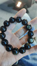 石傳百世天然黑曜石手串男女款金曜石水晶情侶手鏈生日禮物 曬單實(shí)拍圖