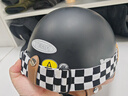 野馬（YEMA）頭盔3c認證新國標A類(lèi)復古個(gè)性半盔四季通用男女士機車(chē)瓢盔電動(dòng)摩托車(chē)安全帽 皮亞黑+黑茶風(fēng)鏡 均碼 曬單實(shí)拍圖