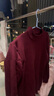 秋冬季毛衫高檔男士半高領(lǐng)加厚毛衣保暖純色中年冬季打底針織衫 B01酒紅色-半高領(lǐng)毛衫 XL 曬單實(shí)拍圖