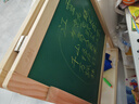 小頑豆兒童雙面支架式小黑板白板寫(xiě)字板畫(huà)架磁性實(shí)木升降大畫(huà)板生日禮物 曬單實(shí)拍圖