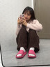 樸西新款夏季女士靜音涼拖鞋EVA舒適平底防滑居家浴室情侶百搭拖鞋男 樹(shù)莓粉 本店爆品 38-39 曬單實(shí)拍圖
