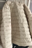 鴨鴨（YAYA）佟麗婭同款輕薄羽絨服女短款新國標輕便羽絨輕便低領(lǐng)外套內膽kGF 米白 L 曬單實(shí)拍圖