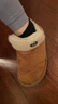 潔麗雅棉拖鞋女款冬季外穿厚底雪地靴2025新款防滑保暖全包跟情侶棉鞋男 淺咖色 【99%抗菌不臭腳】 40-41 【適合39-40碼】 曬單實(shí)拍圖