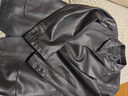 老爺車(chē)海寧頭層牛皮真皮皮衣男西裝春秋新款領(lǐng)薄款西服商務(wù)休閑皮外套 2330【黑色】 XL 180 適合140-155斤 曬單實(shí)拍圖