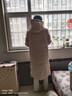 雅鹿粉色長(cháng)款羽絨服女2025年冬季過(guò)膝新極寒大被子連帽加厚保暖外套潮 桃粉 M (160) 建議110-125斤 曬單實(shí)拍圖