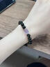 施華索尼亞馬年紫氣東來(lái)紫水晶貔貅黑曜石手串珠手鏈女簡(jiǎn)約設計款 珠子8mm 曬單實(shí)拍圖