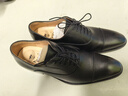 德賽（Desai）三接頭休閑男鞋商務(wù)正裝皮鞋男尖頭牛津棕色英倫婚鞋 黑色 40  曬單實(shí)拍圖