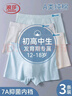 浪莎青少年純棉男士四角內褲發(fā)育期初高中男孩學(xué)生胖童平角短褲衩 曬單實(shí)拍圖