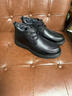 啄木鳥(niǎo)冬季牛皮羊毛棉鞋男加絨保暖中老年爸爸鞋大碼45-48寬腳舒適皮鞋 黑色/系帶 40 曬單實(shí)拍圖