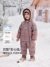 babylove【安心絨】嬰兒羽絨連體衣冬防寒外出衣服服新年加厚寶寶保暖哈衣 曬單實(shí)拍圖