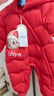 迪士尼（Disney）嬰兒寶寶85鴨絨羽絨服紅色拜年服連體衣可愛(ài)卡通外出保暖抱衣 【85鴨絨】大紅色奇奇 73 (建議6-9個(gè)月身高66-73cm） 曬單實(shí)拍圖