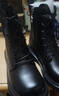芭比童鞋女童春秋馬丁靴單里短筒皮靴兒童百搭黑色靴子DA6569黑色36碼 曬單實(shí)拍圖