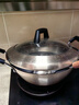 康巴赫（KOBACH）炒鍋雙耳湯鍋蒸鍋有鈦不粘鍋炒菜鍋燉鍋加深大號蒸煮湯雙耳炒鍋 全新升級鈦蒸炒鍋+*1蒸籠 36cm 曬單實(shí)拍圖
