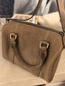 裘真復古枕頭包女士真皮單肩手提斜挎女包植鞣頭層牛皮包小號 大象灰-小號 曬單實(shí)拍圖