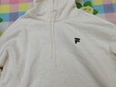 FILA FUSION斐樂(lè )潮牌情侶款連帽男女衛衣秋新款純棉寬松針織上衣 【加絨】牧筠白-IV M 170/92A/M 曬單實(shí)拍圖