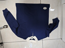 馬登工裝 美式復古撞色polo衛衣學(xué)院風(fēng)翻領(lǐng)長(cháng)袖T恤男士秋季針織打底衫 海軍藍 M 曬單實(shí)拍圖