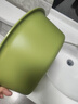 家用臉盆大號加厚塑料洗臉盆子洗澡用具衣服盆洗腳盆嬰兒浴盆 撞色洗臉盆-綠色-中號-1個(gè) 曬單實(shí)拍圖