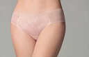 愛(ài)慕女蕾絲網(wǎng)紗棉質(zhì)底襠薄款低腰內褲 AM237721裸膚色165 曬單實(shí)拍圖