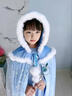 芳透愛(ài)莎公主披風(fēng) 秋冬新款冰雪奇緣女寶艾莎防風(fēng)披肩愛(ài)沙加絨斗篷外 C款薄款藍色斗蓬 165 S碼建議身高100-110 曬單實(shí)拍圖