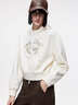ONLY2025秋季新款休閑慵懶寬松刺繡開(kāi)衫短款連帽衛衣女|12549R003 A01氏莎白色 XS 曬單實(shí)拍圖