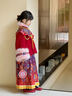 年衣【董璇同款】女童漢服套裝冬季新款中式馬面裙加絨盛世躍馬漢服 年衣紅 120 曬單實(shí)拍圖