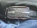 老人頭男士皮帶商務(wù)自動(dòng)扣真牛皮鴕鳥(niǎo)紋褲腰帶父親節禮物送爸爸送男友 曬單實(shí)拍圖