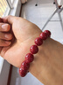 楊氏六喜天然原礦晶體砂手串全透光朱砂男女款原石顆粒馬年本命年手鏈 【全透光寶石級】晶體砂手串-10mm 曬單實(shí)拍圖