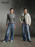 艾諾絲雅詩(shī)【商場(chǎng)同款】2025冬季新品復古丹寧純棉高腰直筒牛仔褲女40933286 牛仔蘭 M 曬單實(shí)拍圖