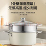 蘇泊爾（SUPOR）蒸鍋304加厚不銹鋼復合底雙層蒸籠湯鍋鍋大號燃氣明火電磁爐通用 EZ22SAS01-W- 22cm 曬單實(shí)拍圖